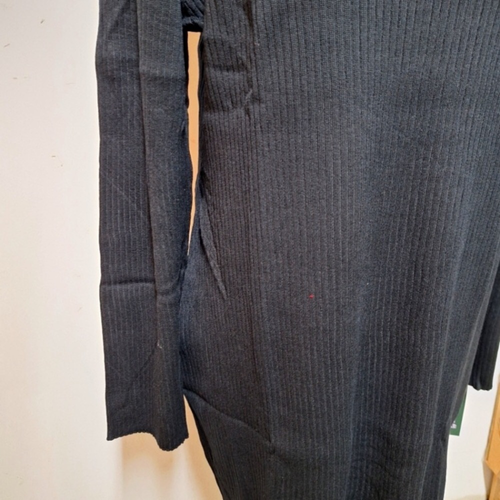 NWT! Women's Long Sleeve Bodycon Sweater Turtleneck Dress, Black - Picture 5 of 8